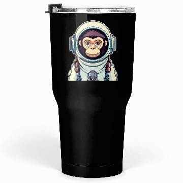 Discover Monkey Ape Astronaut Illustration Tumblers 30 Oz