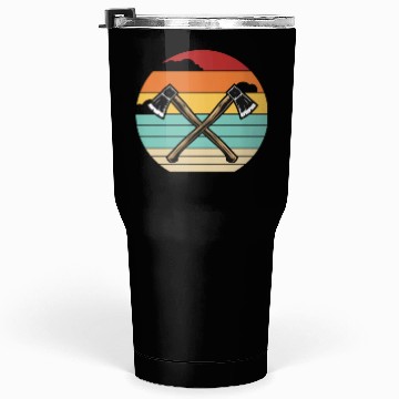 Discover Retro Axe Throwing Game Competition Professional Tumblers 30 Oz