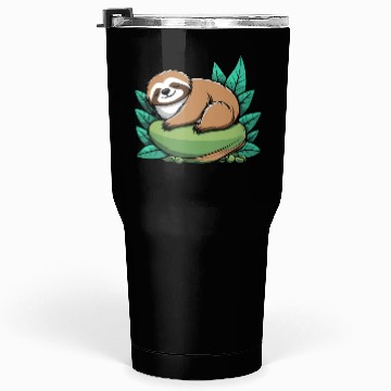Discover Sleeping Sloth Illustration Tumblers 30 Oz