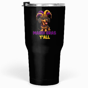 Discover Mardi Gras Dachshund Tumblers 30 Oz