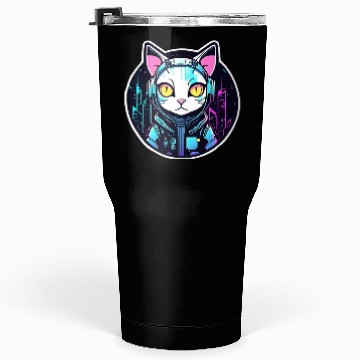Discover Cyberpunk Cat Tumblers 30 Oz