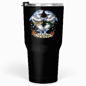Discover Shark Jiu-Jitsu Wrestlers Tumblers 30 Oz