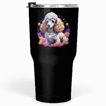 Discover Celestial Poodle in Space Illustration Tumblers 30 Oz