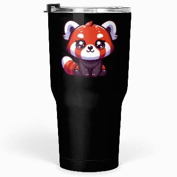 Discover Playful Red Panda Cartoon Tumblers 30 Oz