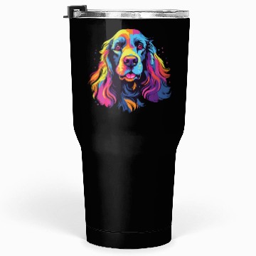 Discover Watercolor Colorful American Cocker Spaniel Tumblers 30 Oz
