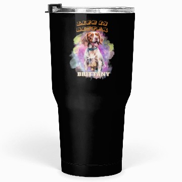 Discover Surrealism Starry Night Brittany Spaniel Dog Tumblers 30 Oz
