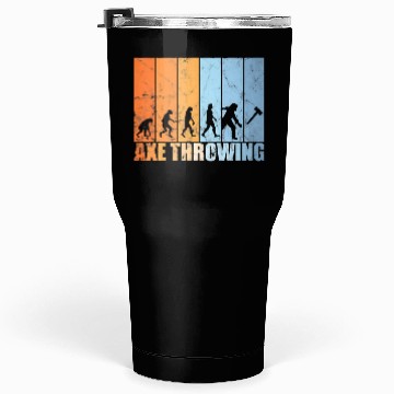 Discover Axe throwing evolution hatchet throwing retro Pre Tumblers 30 Oz