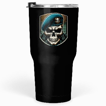Discover Beret Skull Military Emblem Tumblers 30 Oz