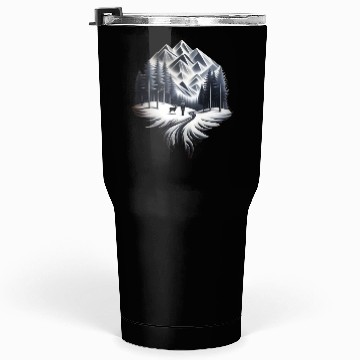Discover Winter is here ,snowy mountains nature Tumblers 30 Oz
