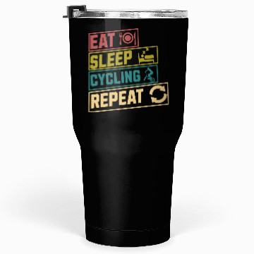 Discover Eat sleep cycling repeat hobby Tumblers 30 Oz