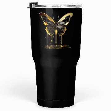 Discover Gold Butterfly Tumblers 30 Oz