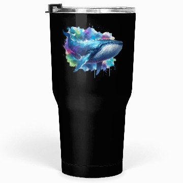 Discover Blue Whale Colourful background Tumblers 30 Oz