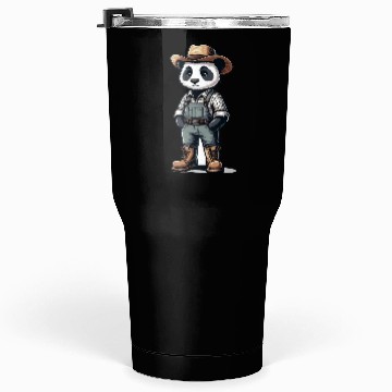 Discover Cute Panda Farmer Tumblers 30 Oz