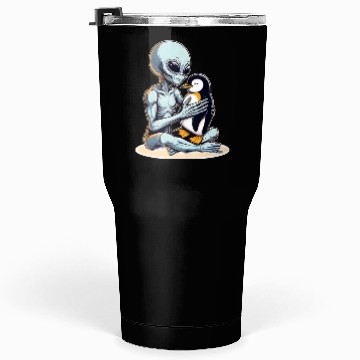 Discover Alien Embracing Penguin Tumblers 30 Oz
