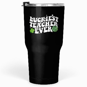 Discover Luckiest Teacher Ever Disco Ball Shamrock Groovy Tumblers 30 Oz