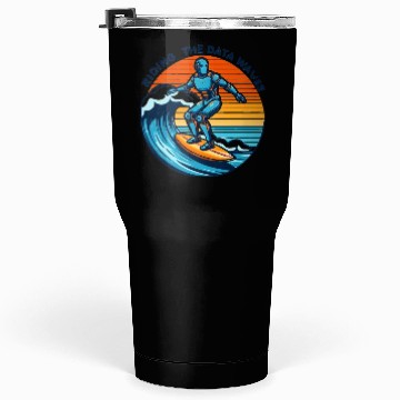 Discover Surfer Robot: Riding the Data Waves Tumblers 30 Oz