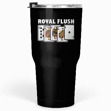 Discover Royal Flush Gambler Or Card Player Gift Tumblers 30 Oz