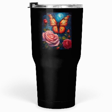 Discover Emerald Monarch: A Delicate Embrace of Nature Tumblers 30 Oz