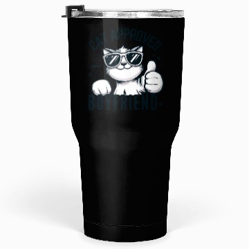 Discover Cat Approved Boyfriend Graphic Tumblers 30 Oz