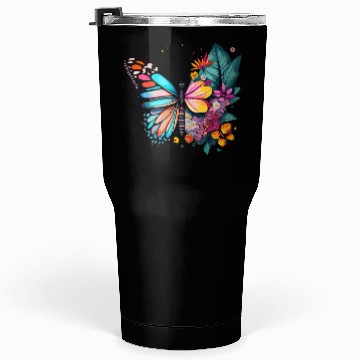 Discover Metamorphora Butterfly Nature Flowers Branches Tumblers 30 Oz