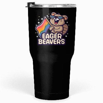 Discover Eager Beavers with Pride LGBT Flag Tumblers 30 Oz