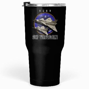 Discover Saab 37 Viggen Swedish Multi Combat Aircraft Tumblers 30 Oz