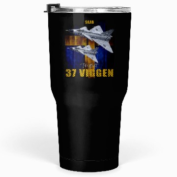 Discover Saab 37 Viggen Swedish Multi Combat Aircraft Tumblers 30 Oz