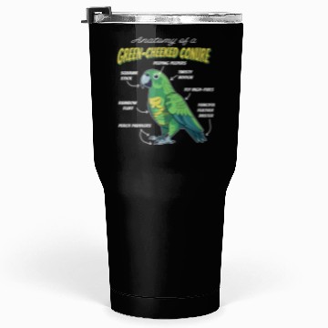 Discover Green Cheeked Conure Anatomy Tumblers 30 Oz