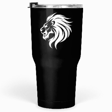Discover Angry Lion Head Tattoo Style Waving Mane Tumblers 30 Oz
