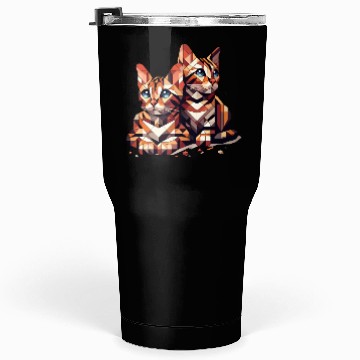 Discover Bengal Kittens Geometric Shape Tumblers 30 Oz