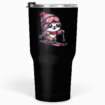 Discover Sloth Skier Winter Vacation Fun Tumblers 30 Oz