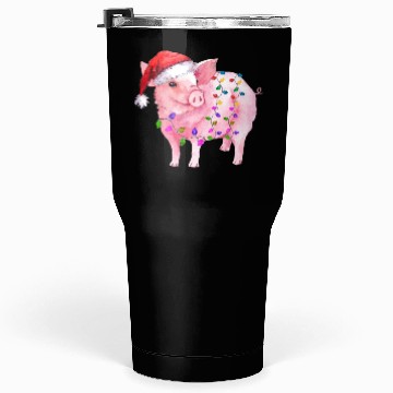Discover Pig Christmas Light Tumblers 30 Oz