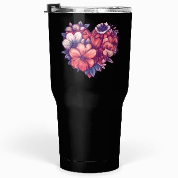 Discover Blooming Floral Heart Tumblers 30 Oz