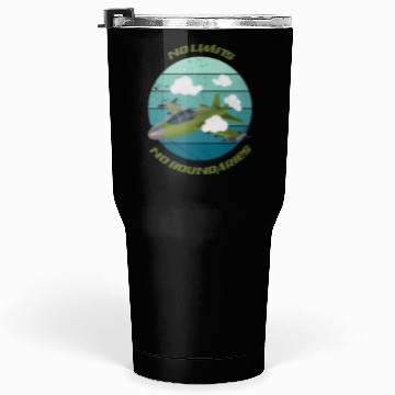 Discover No Limits No Boundaries Jet Design Tumblers 30 Oz