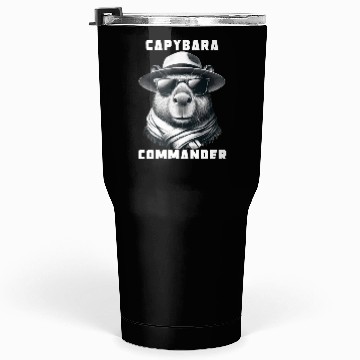 Discover Capybara With Sunglasses Capy Commander Tumblers 30 Oz