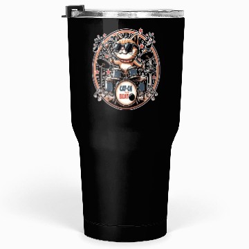 Discover Catch The Beat, Cool Cat Drummer Tumblers 30 Oz