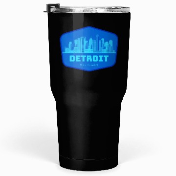 Discover DETROIT SKYLINE BADGE Tumblers 30 Oz
