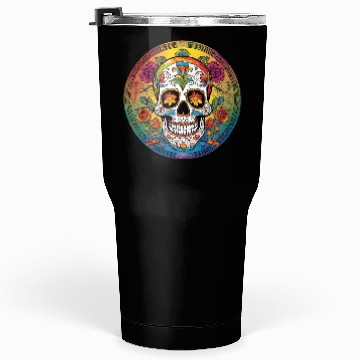 Discover Sugar skull rainbow Tumblers 30 Oz
