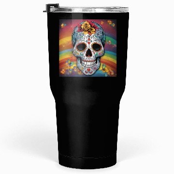 Discover A Sugar Skull pastel colors & Rainbow Tumblers 30 Oz