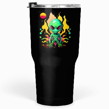 Discover Green Alien Design Tumblers 30 Oz