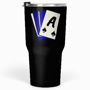 Discover Playing Card Hand, Ace Showing 3 Color Vector Tumblers 30 Oz