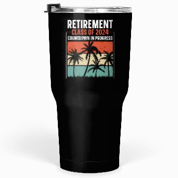 Discover 2024 Retirement Countdown Beach Tumblers 30 Oz