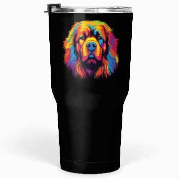 Discover Watercolor Colorful Tibetan Mastiff Tumblers 30 Oz