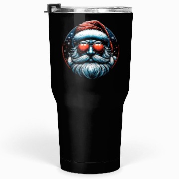 Discover Modern Santa Claus Cyber Punk design Funny Gift Tumblers 30 Oz