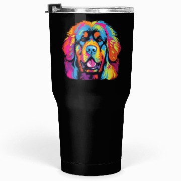 Discover Watercolor Colorful Tibetan Mastiff Tumblers 30 Oz