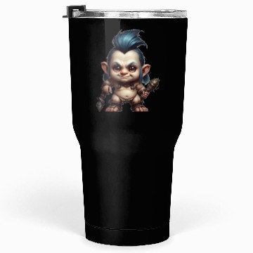 Discover Troll boy warrior with blue hair Tumblers 30 Oz
