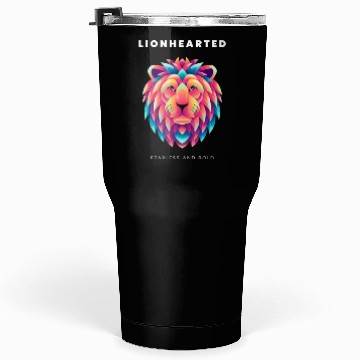 Discover Black Purple Illustrative Lion Tumblers 30 Oz