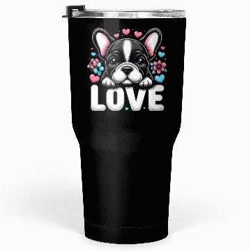 Discover French bulldog puppy Tumblers 30 Oz