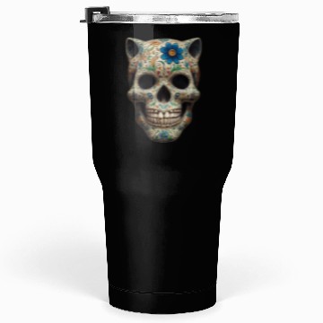 Discover Talavera cat skull Tumblers 30 Oz