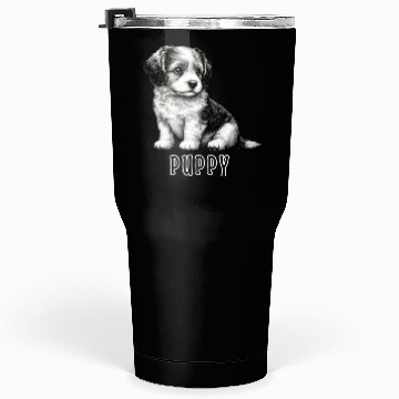 Discover Fluffy Terrier Puppy Tumblers 30 Oz
